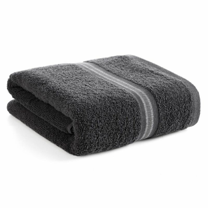 Ręcznik kąpielowy Tris Eurofirany 70x140 cm Czarny szybkoschnący miękki 1 szt.