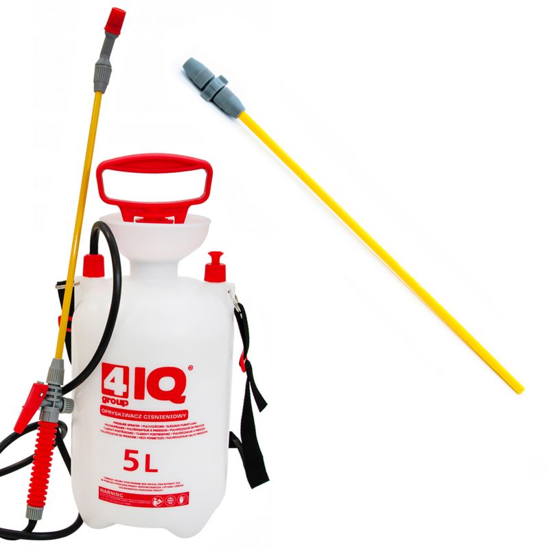Opryskiwacz Ciśnieniowy 5 litrów + przedłużka do lancy 40 cm 4iQ 1szt.