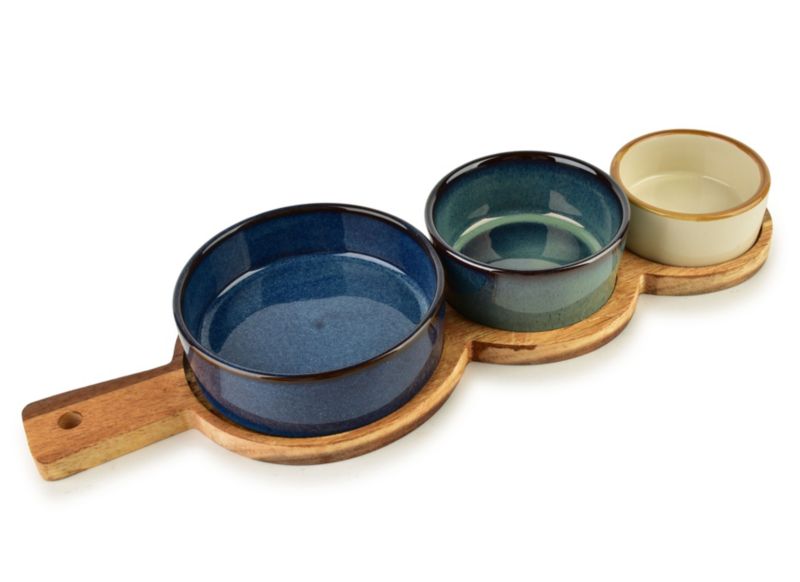 Deska do serwowania Porcelana/Akacja Allesken 35x12 cm Multikolor 1 kpl