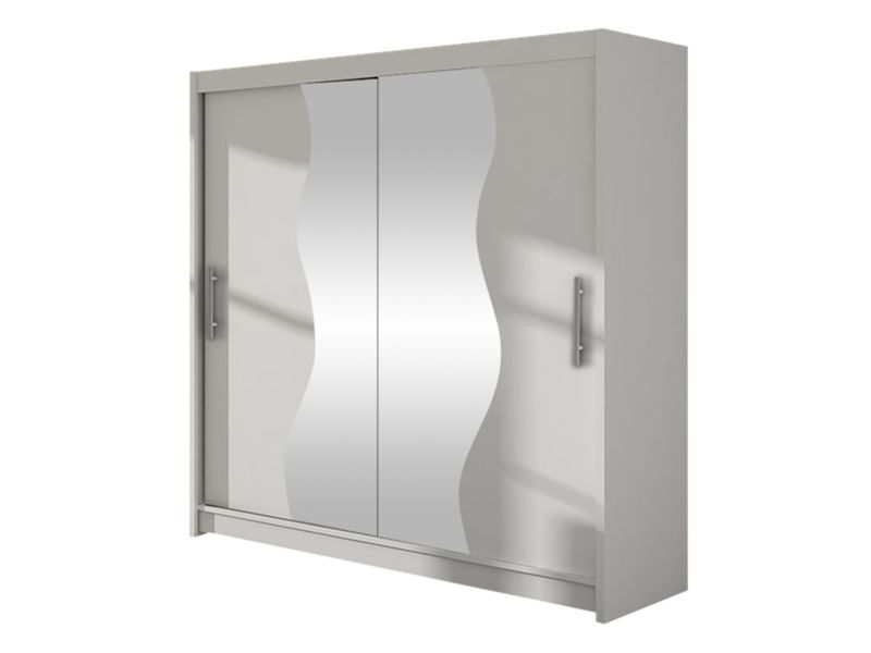 Szafa MIRJAN 24 z drzwiami przesuwnymi Begas biały/lustro 1 szt.