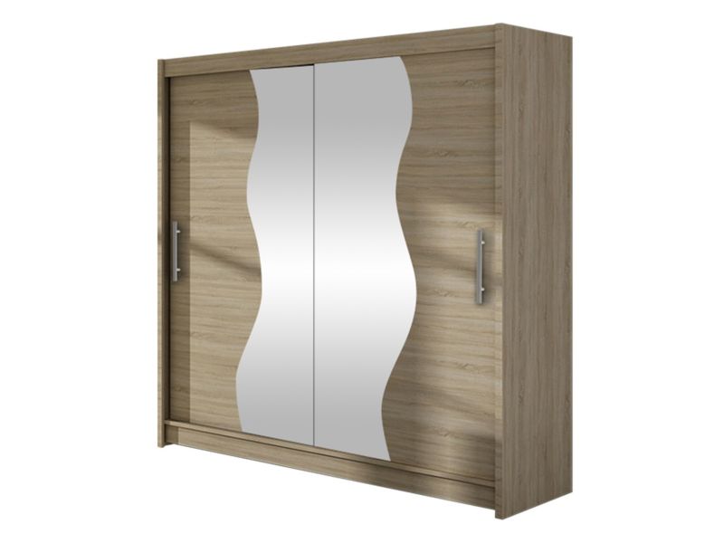 Szafa MIRJAN 24 z drzwiami przesuwnymi Begas dąb sonoma/lustro 1 szt.