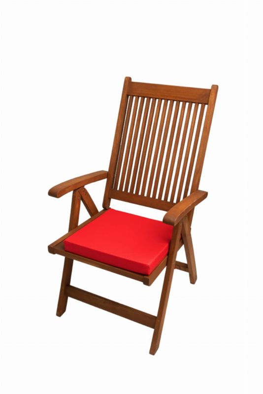 Poduszka na krzesło ogrodowe, Setgarden, 40x40x4cm Czerwone poduszki na siedzisko do użytku wewnątrz i na zewnątrz, 1szt