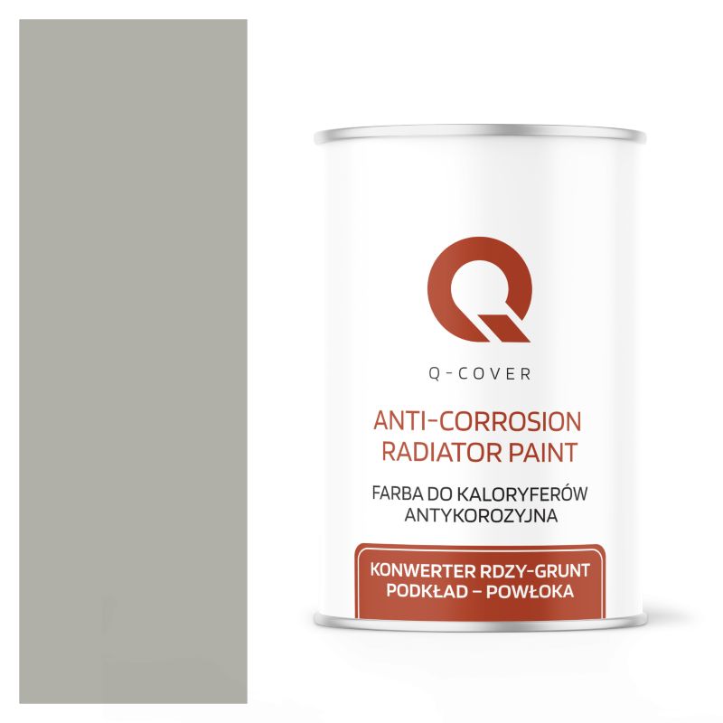 Farba do Kaloryferów Antykorozyjna Q-Cover Szary agatowy RAL7038 Półmat 1L