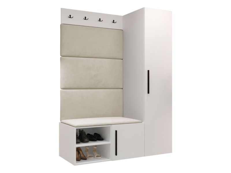 Garderoba MIRJAN 24 Medi II biały + beżowy 1 kpl.