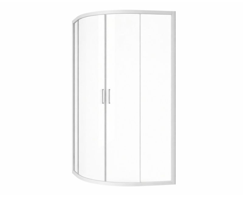 Półokrągła kabina prysznicowa Ravak Blix II NBLCP4 Sabina 90x90 szkło transparent biały mat 1 szt