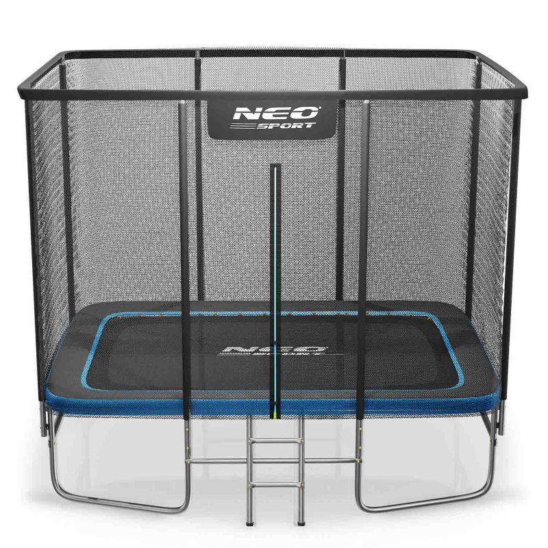 Duża trampolina ogrodowa Neo-sport prostokątna 305x213cm 10x7ft dla dzieci 1szt.