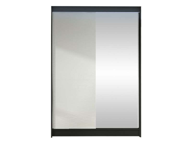 Szafa MIRJAN 24 z drzwiami przesuwnymi Lino I z oświetleniem RGB czarny/biały 1 szt.
