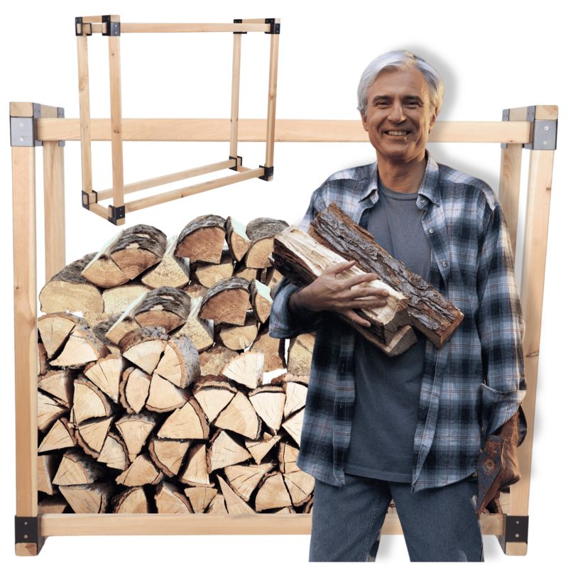 Stojak na drewno kominkowe MODO24 wiata na drzewo opałowe drewutnia 0,7 m3 1 szt.