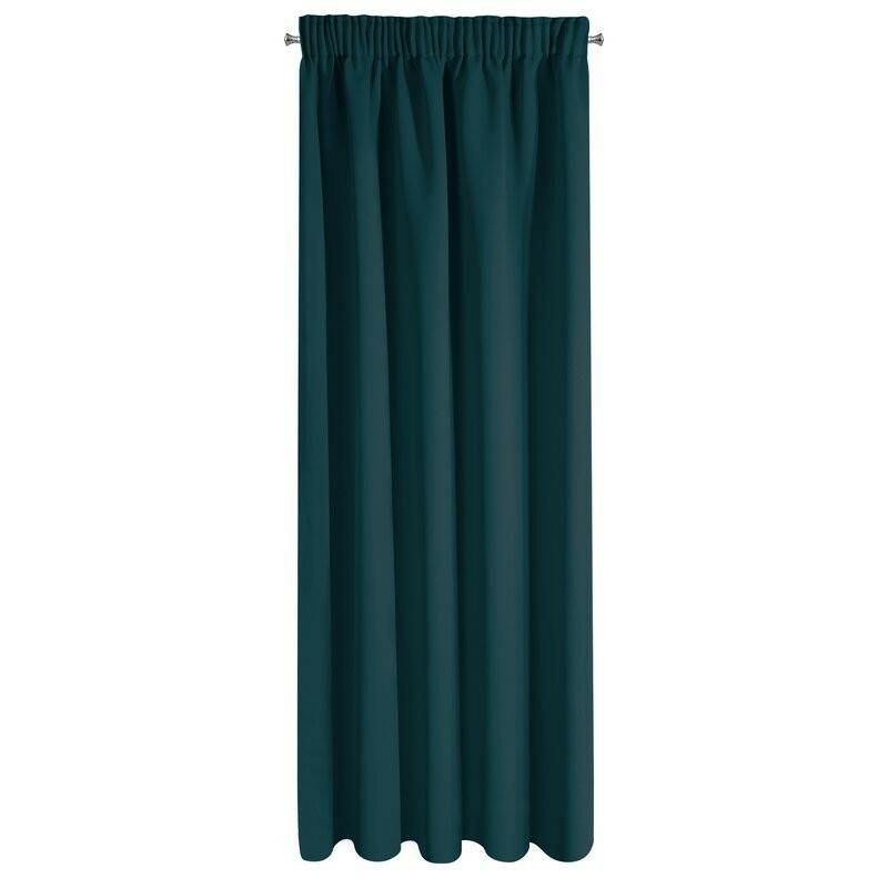 Zasłona LOGAN Eurofirany 135x270 cm petrol zaciemniająca gładka półmatowa 1 szt.