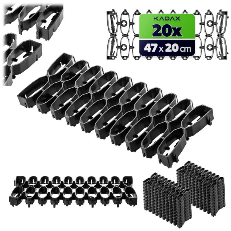 Kratka Trawnikowa KADAX Pod Robota Koszącego Idealna Na Łuki 47 cm Zestaw Czarny 20 szt.