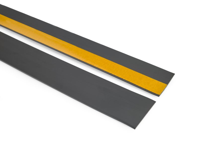 Listwa maskująca QUEST PCV 30x30mm - do drzwi i okien, płaskownik wykończeniowy PCV ozdobny - grafit, 5m