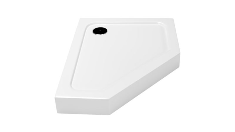 Brodzik pięciokątny prysznicowy prawy 100x80 łazienkowy akrylowany Laminart 1 szt.