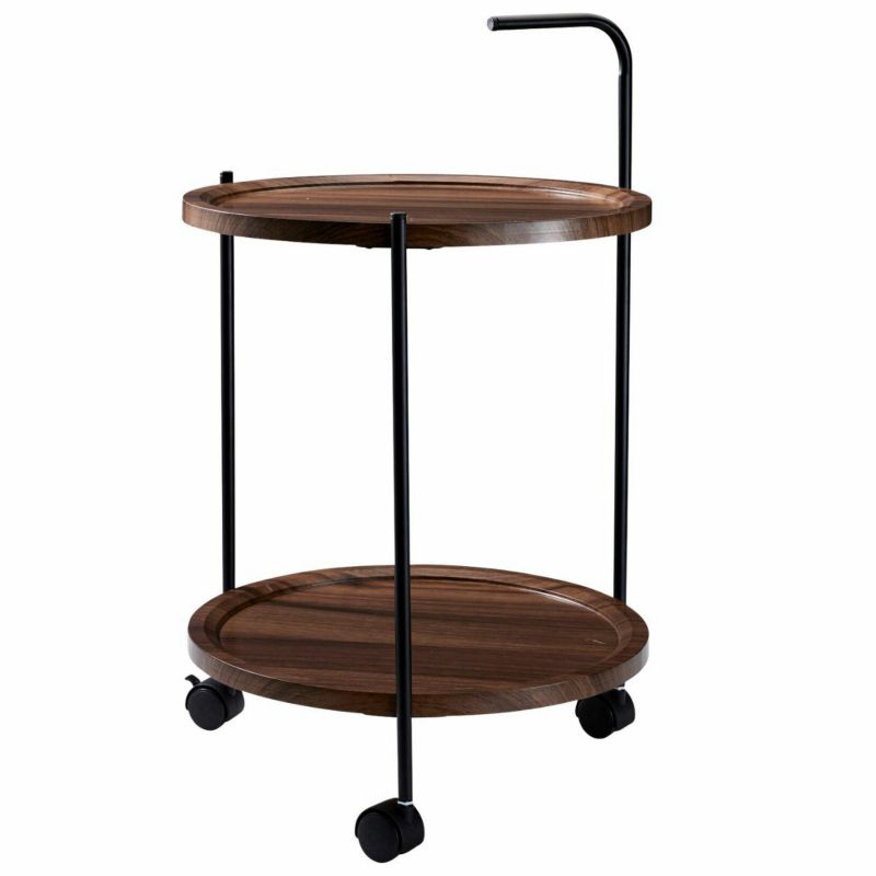 Stolik boczny HowHomely na kółkach z 2 półkami 40xh67 cm 1 szt.