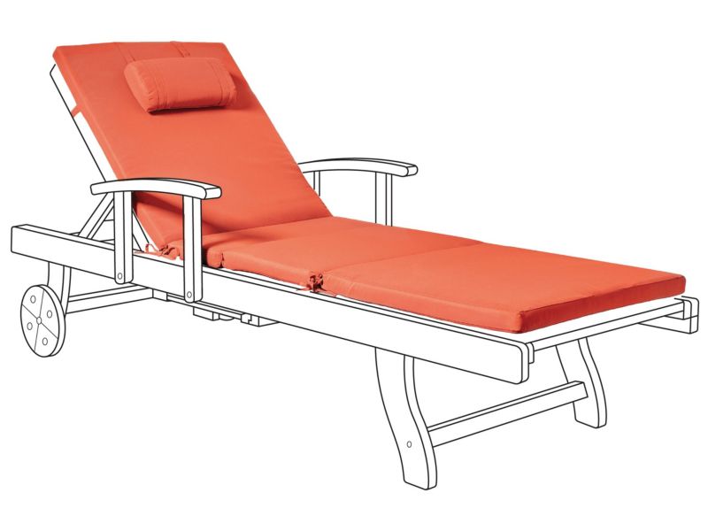 Poduszka na krzesło ogrodowe Toscana/java/amantea premium 188 x 59 cm Czerwony 1 szt.