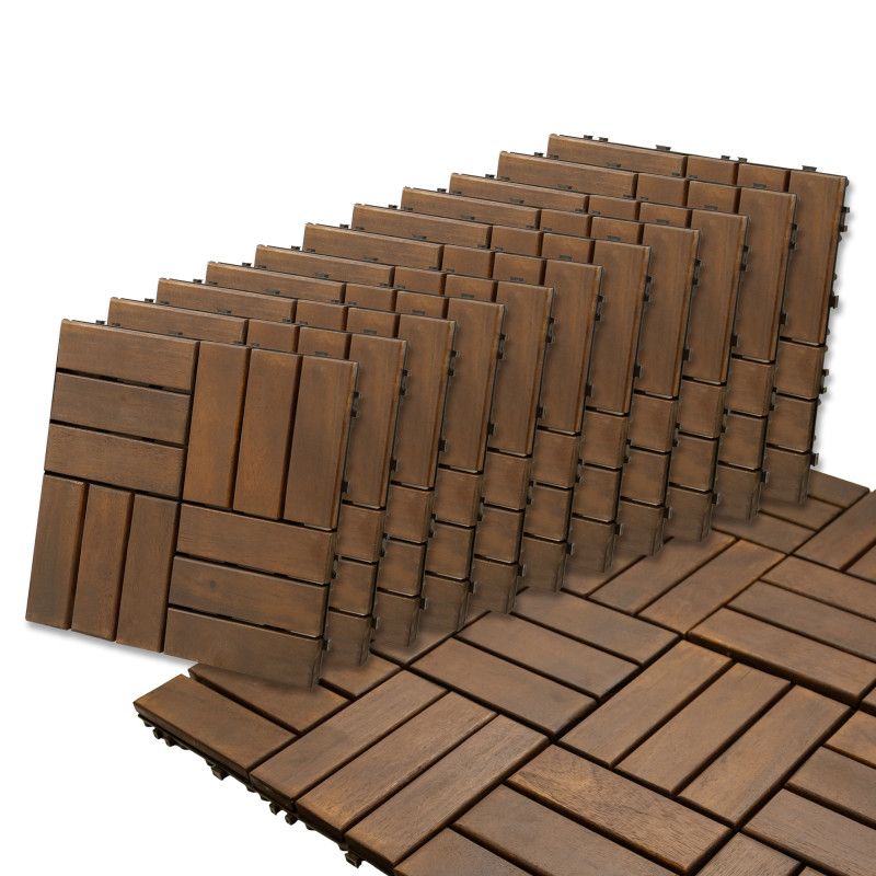 Podest Tarasowy Akacjowy 4iQ Group 30x30cm płytki Mozaika Ciemny Brąz 0,99mkw 11szt.