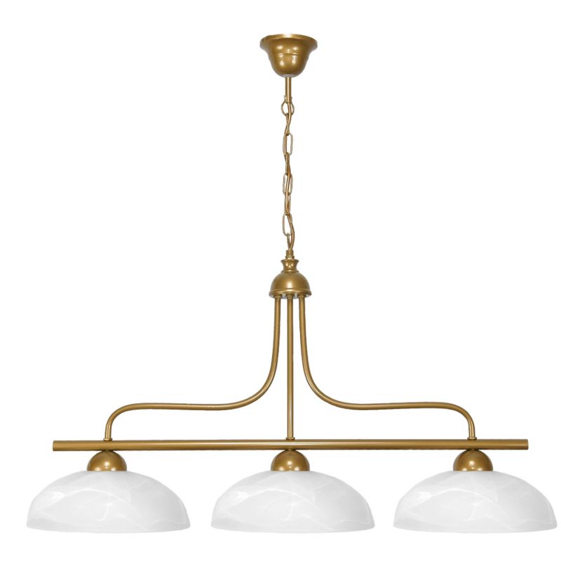 Lampa wisząca sufitowa LED żyrandol nad stół złoty mosiądzowany 3xE27 NYKS 7-672