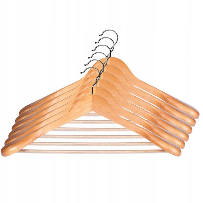 Wieszak Na Ubrania KADAX Drewniany Odzież Zestaw 6szt