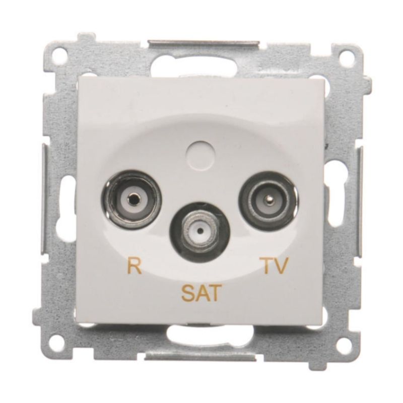 Gniazdo Antenowe Końcowe 1X Simon 54 R-TV-SAT Białe 1 szt.