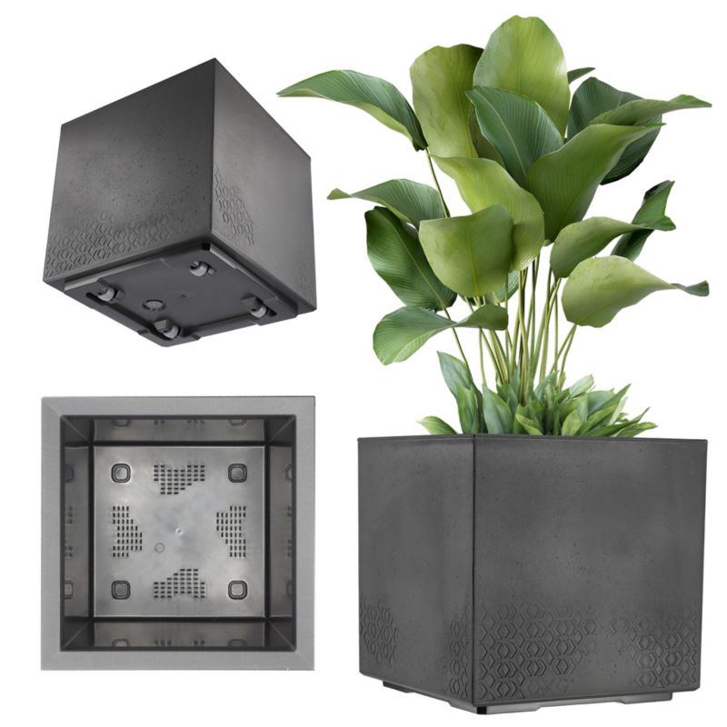 Doniczka KADAX Donica Kwietnik Skrzynia Wysoka 40cm Ogrodowa Na Kółkach Eko 1szt.