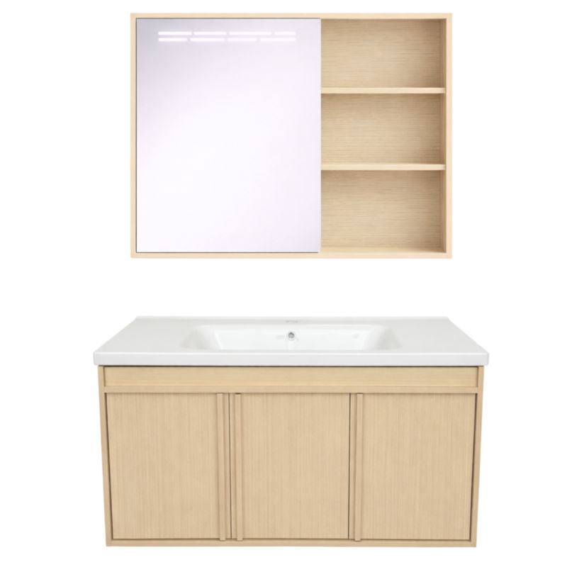 Szafka Łazienkowa Granitan Zestaw Umywalka Lustro Wisząca Lucy Light 100x47 Premium 1 szt.