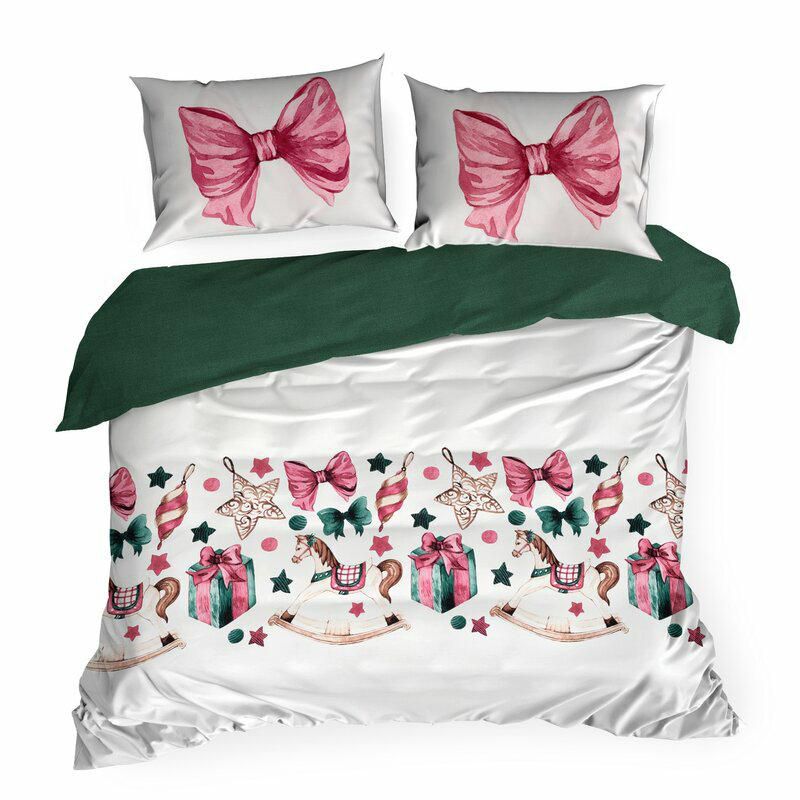 Pościel Ribeno Eurofirany 220 x 200 biały świąteczna 1 kpl.