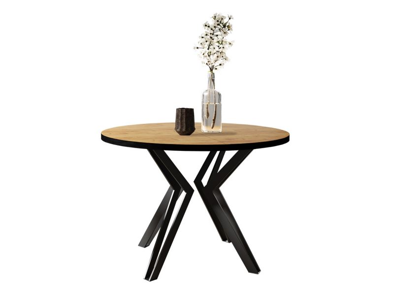 Stół rozkładany MIRJAN 24 Randi czarny/dąb craft złoty 1 szt.