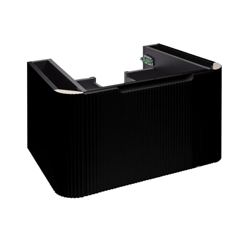 Szafka podumywalkowa 60 cm Oltens Hamnes czarny mat ryflowana płyta wilgocioodporna 1 szt.