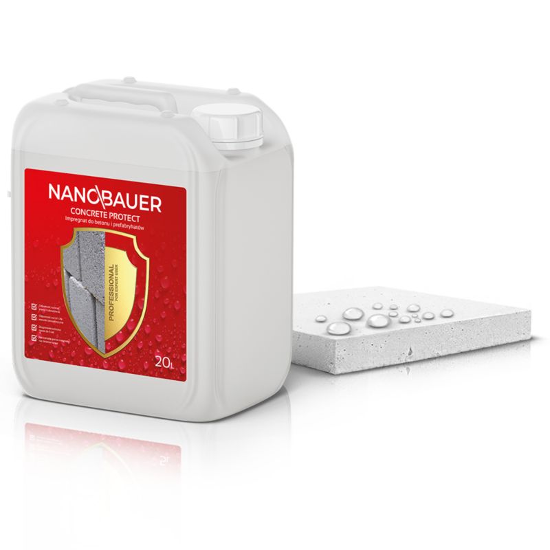 Impregnat ochronny do betonu płyt powierzchni betonowych NANOBAUER 20L 1 szt