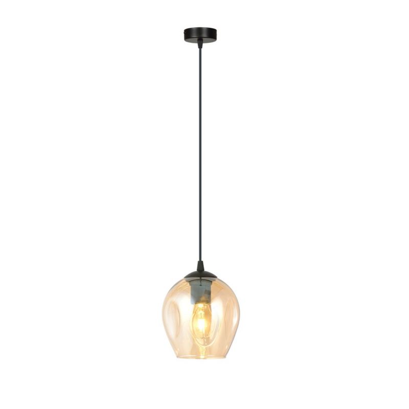 Lampa sufitowa wisząca Emibig Istar 7368 czarno-miodowy 14 cm szerokości 1xE27 x 15W 1 szt.