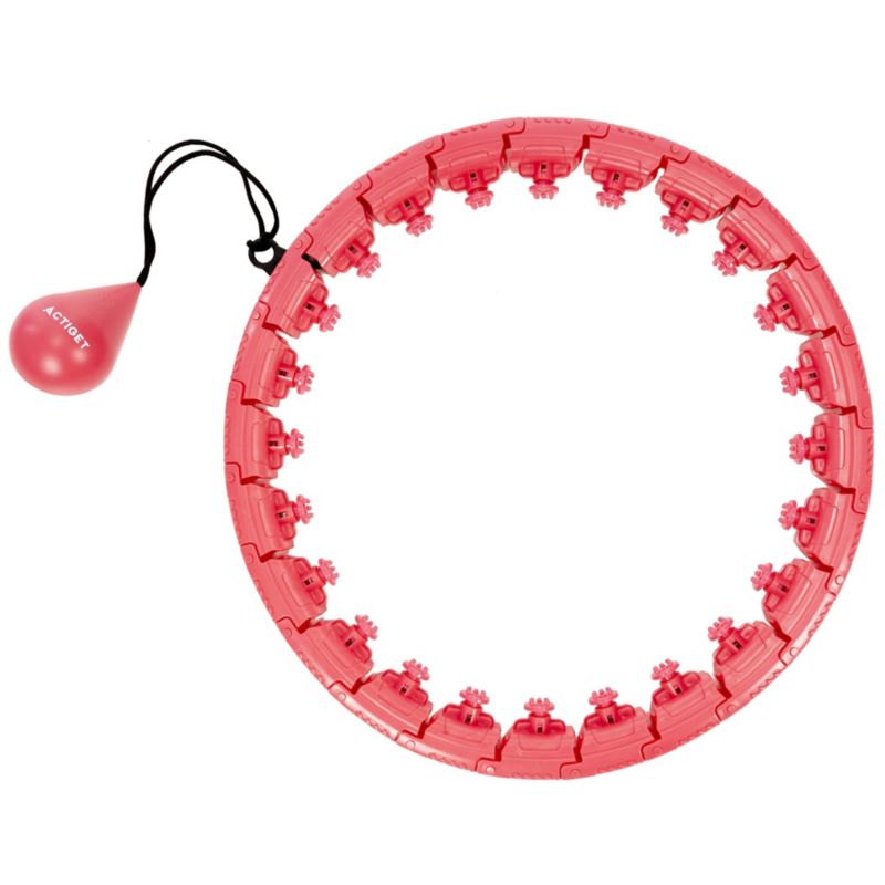 Hula hop Actiget składane z obciążeniem i wypustkami masującymi, czerwone 1 szt.