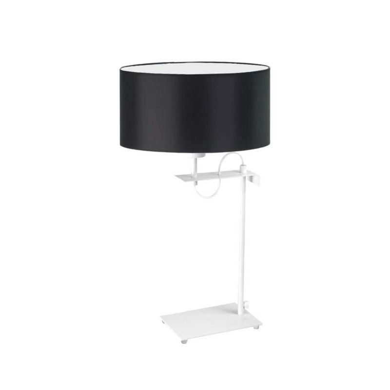 Lampka Nocna Volta Light Factory Point Biały/Czarny Abażur 1xE27 1szt.