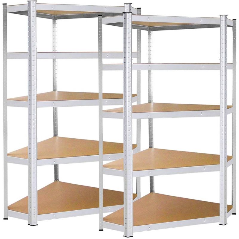 Regały metalowe magazynowe Springos 2 szt. 180x90x40 cm 875 kg 5 półek do garażu, piwnicy 1 kpl.