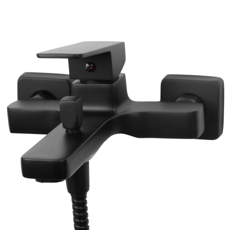 Bateria wannowa SARA - Yoka Home ścienna czarna - 1 szt.