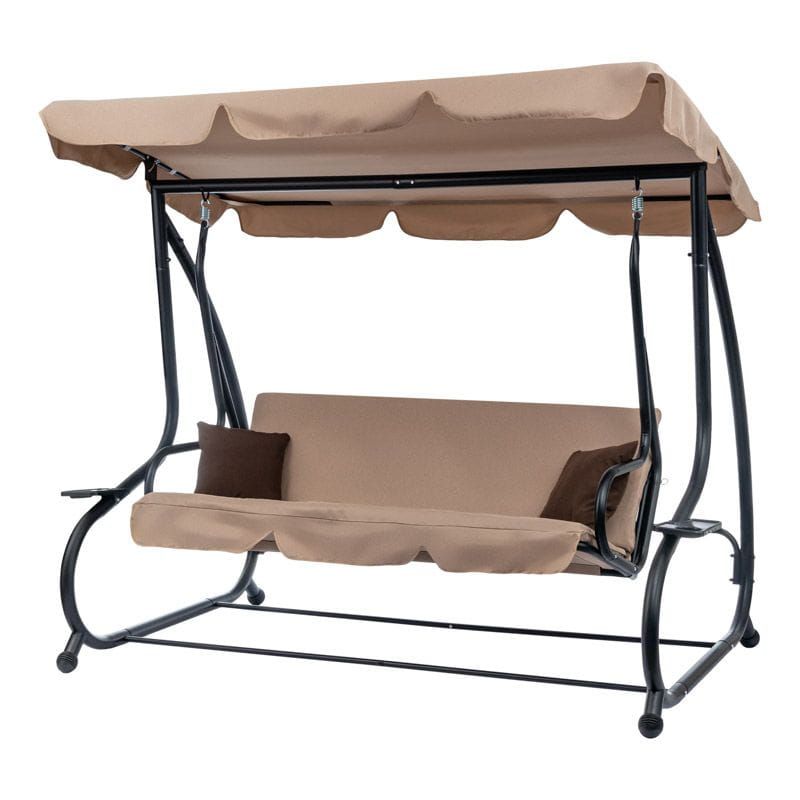 Huśtawka ogrodowa Mirpol z daszkiem Pegi beżowa 1 szt.