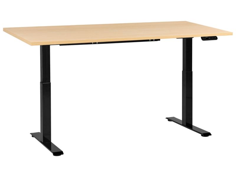 Biurko regulowane elektrycznie Destines Czarny/ jasny brąz 180 cm 72 cm 1 szt.