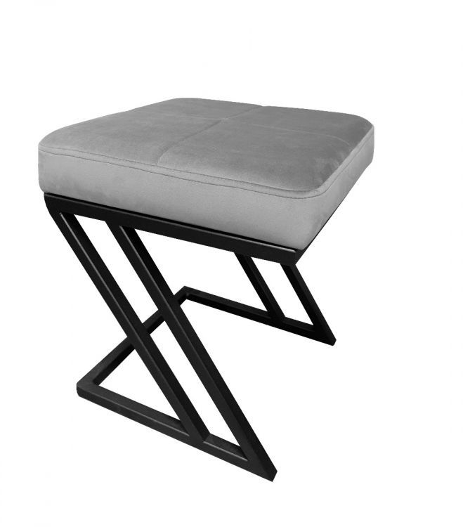 Pufa ZAZU MG VELVET szara ATOS 1 szt.