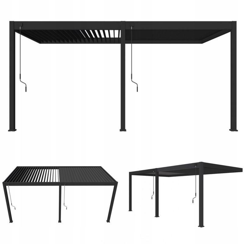 Pergola Aluminiowa Przyścienna Tarasowa ELEGANCE WALL 3x6 antracyt Gutroof 1 szt