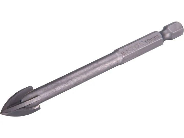 Wiertło do szkła Extol Premium 10mm gresu płytek glazury ceramiki 4 ostrza hex 1 szt