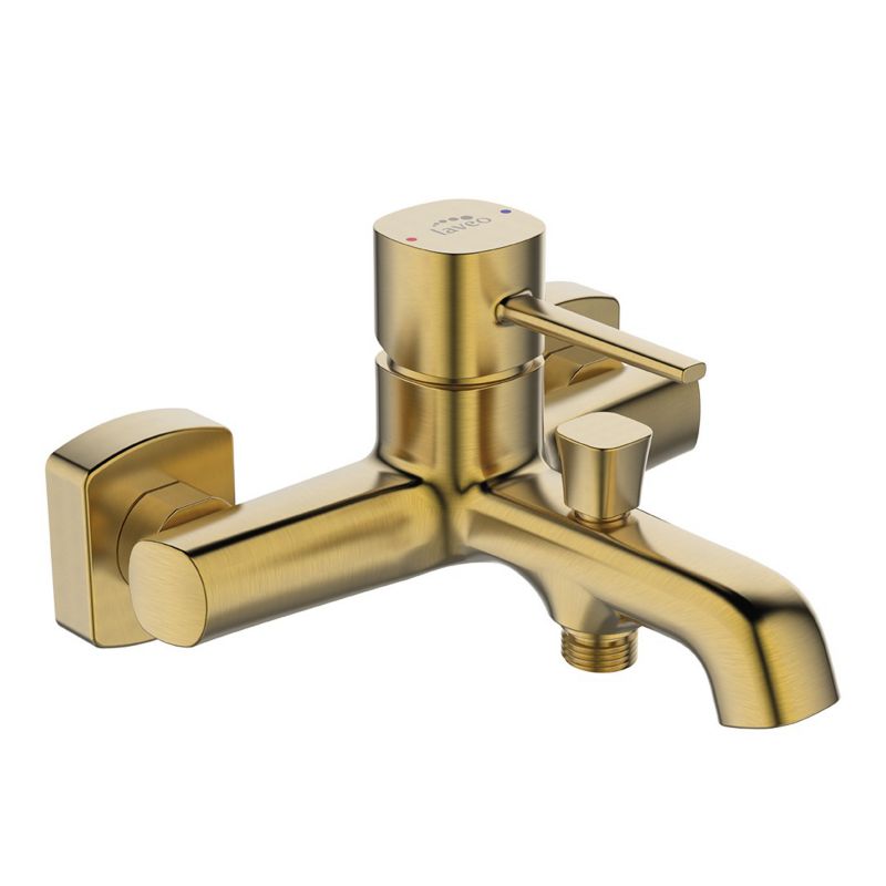 Bateria wannowa ścienna Laveo Pola złoto szczotkowane 1 szt.