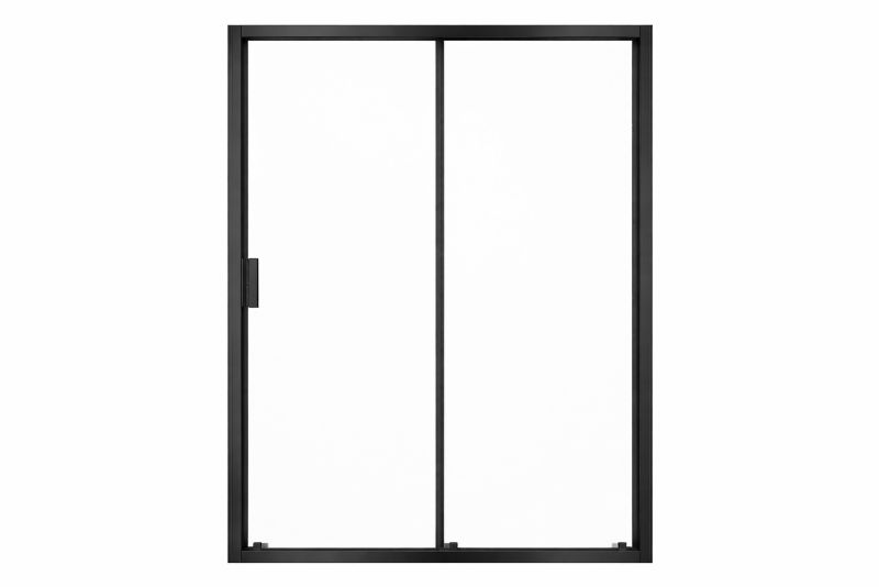 Drzwi prysznicowe przesuwne Ravak Blix II NBLDP2 120 dwuczęściowe szkło transparent czarne 1 szt