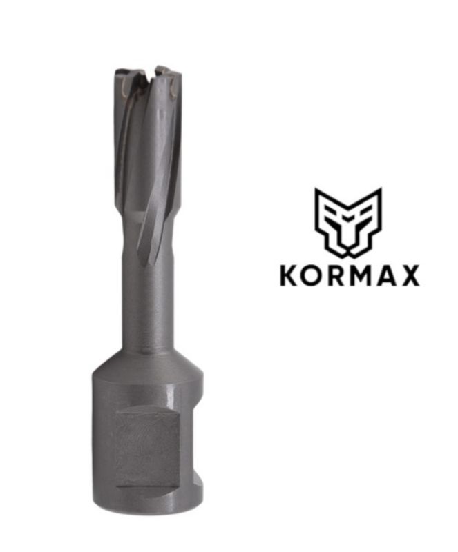 Frez trepanacyjny do metalu z węglika spiekanego Kormax 12x35mm z uchwytem Weldon - 1 szt.