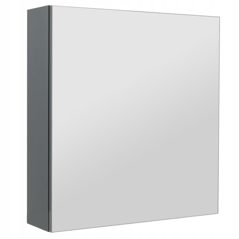 Szafka łazienkowa z lustrem MyFurni, 60 cm, antracytowa połysk, wisząca, lustrzana, 1 szt.