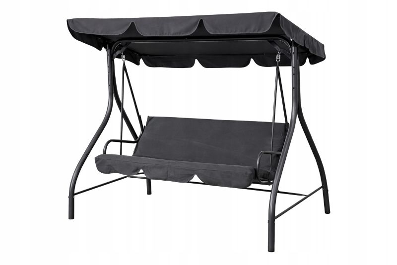 Huśtawka Corciano ogrodowa 3 osobowa Tokio Antracytowa Ławka bujana 1szt.