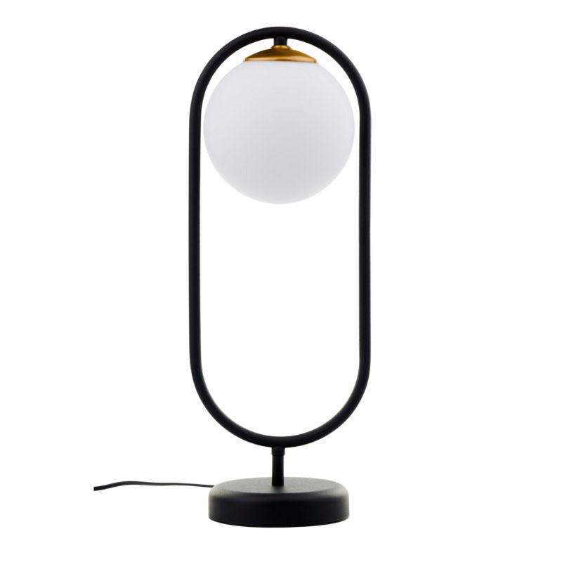 Lampa stołowa Jupiter IGON czarno-biała-złota 1xE14x15W IP20 wym:49x18x15cm - 1 szt.