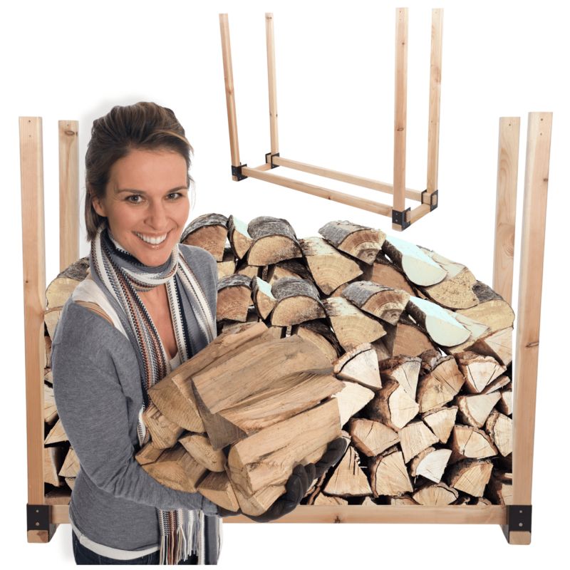 Stojak na drewno kominkowe MODO24 wiata na drzewo opałowe drewutnia 0,5 m3 1 szt.