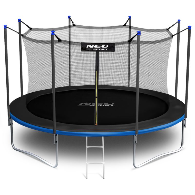 Trampolina ogrodowa Neo-Sport z siatką wewnętrzną 465cm 15ft dla dzieci z drabinką 1szt.