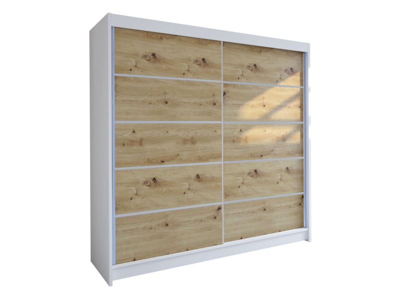 Szafa MIRJAN 24 z drzwiami przesuwnymi Talin IV biały/dąb artisan 1 szt.