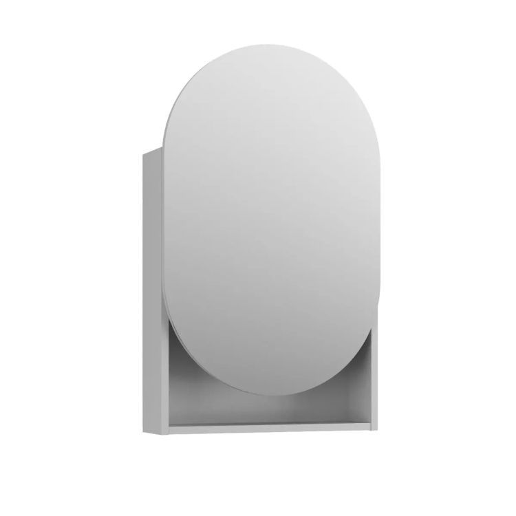 Szafka łazienkowa lustrzana KROFAM MOSS 50 cm jasno szary półmat 1 szt.