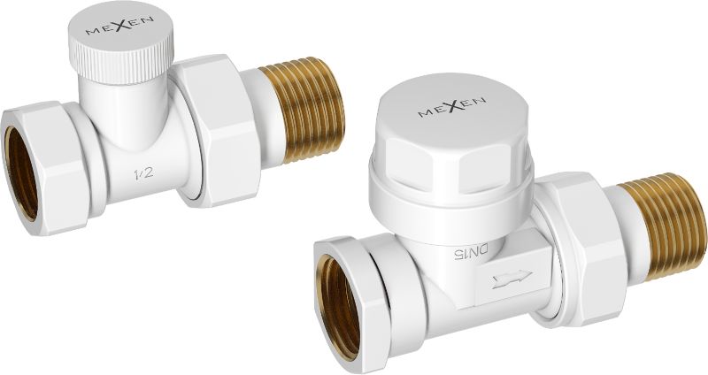 Zawór grzejnikowy prosty Mexen W902 biały 1 szt.
