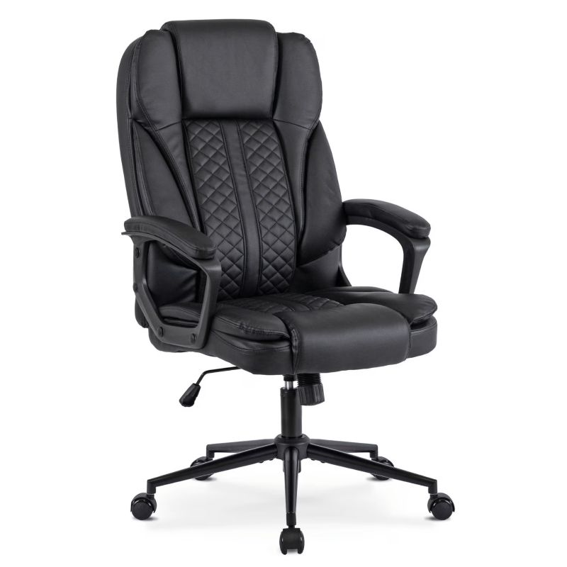 Fotel Biurowy Obrotowy Krzesło Do Biurka Ergonomiczny Czarny PHONIX